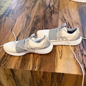 Under Armour White and Gray Athletic Shoes